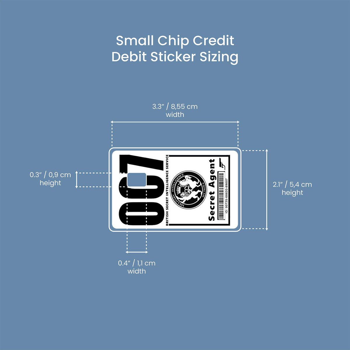 Secret Agent 007 - Premium Vinyl Credit Card Skin Cover by Wonderwallsboutique