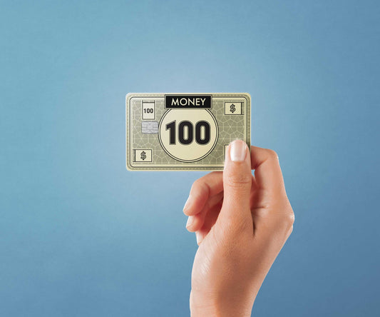 100 Note Design | Credit Card Sticker | Small Chip | Credit Card Skin