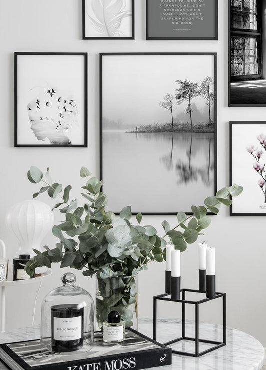 Watercolor stillness poster for nursery and home wall decor.