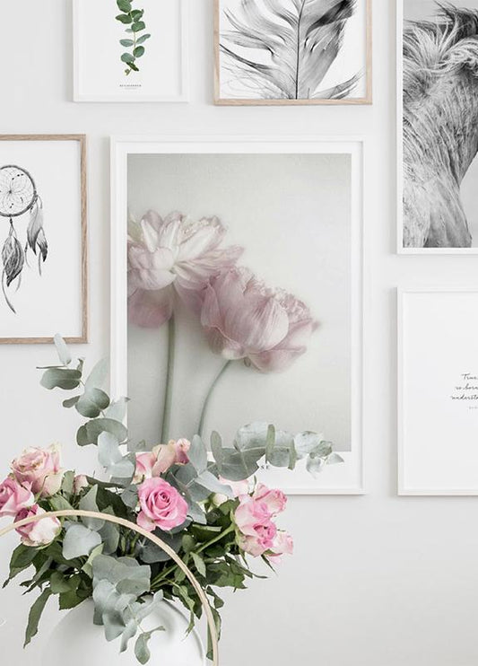 Watercolor eucalyptus poster for nursery and home wall decor.