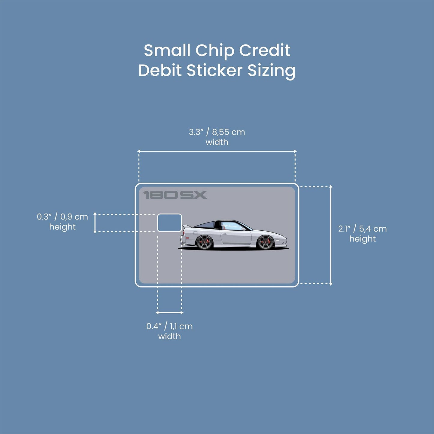 180SX Design | Credit Card Sticker | Small Chip | Credit Card Skin