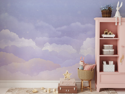 Cloud Wallpaper, Kids Wallpaper, Nursery Sky Decor