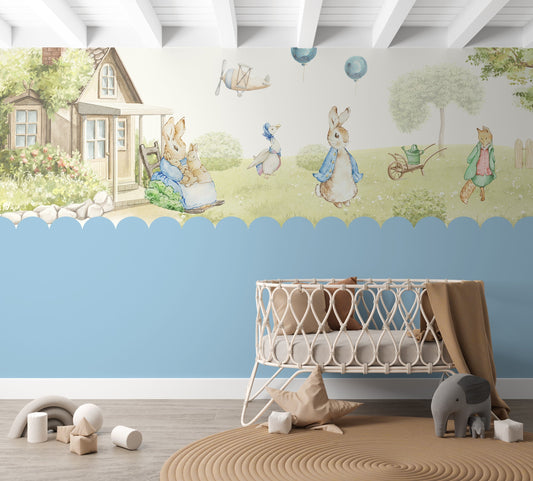 Scallops and Peter Rabbit Mural