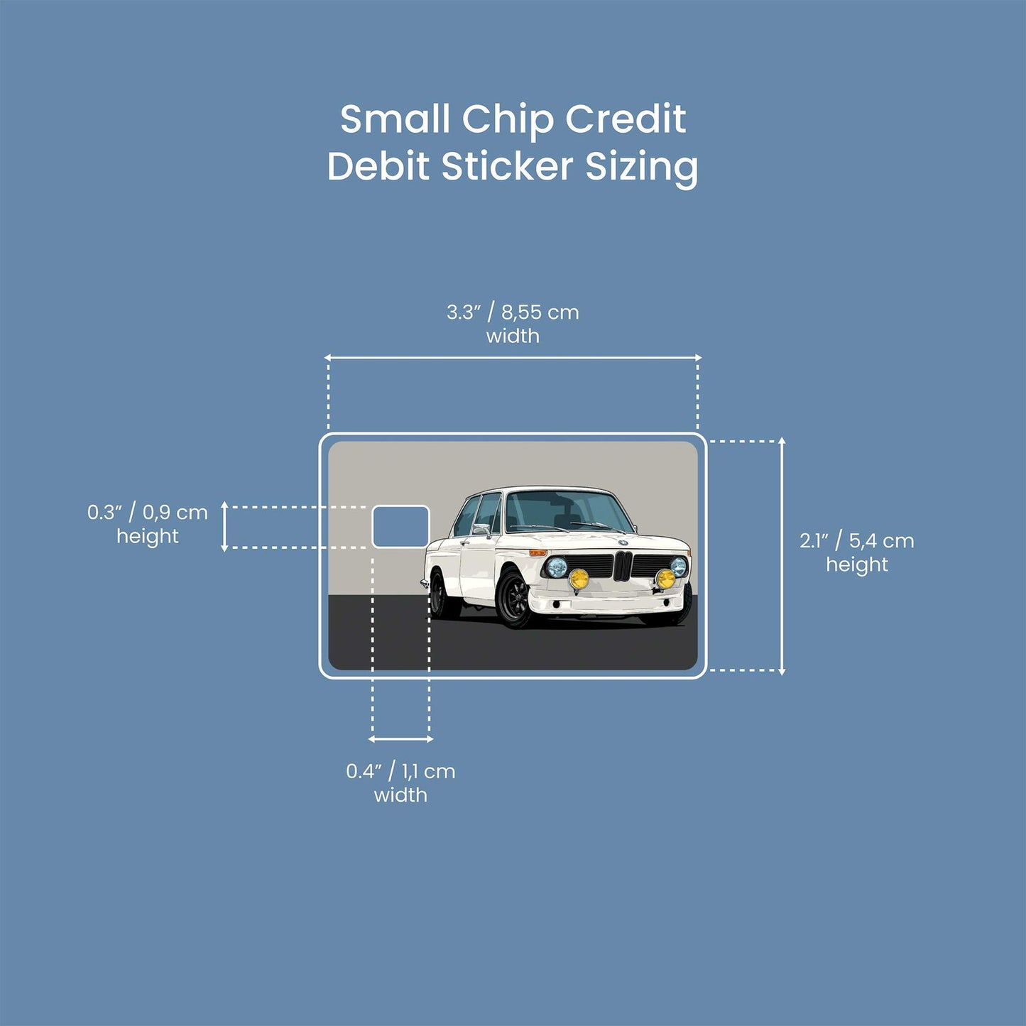 2002 Design | Credit Card Sticker | Small Chip | Credit Card Skin