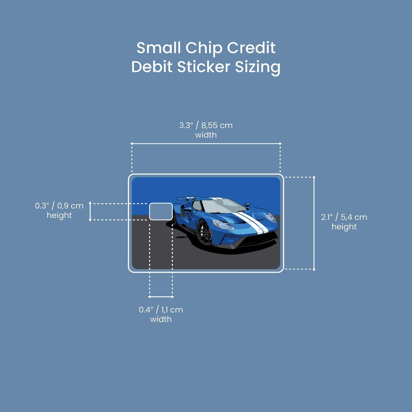 2017 GT Design | Credit Card Sticker | Small Chip | Credit Card Skin