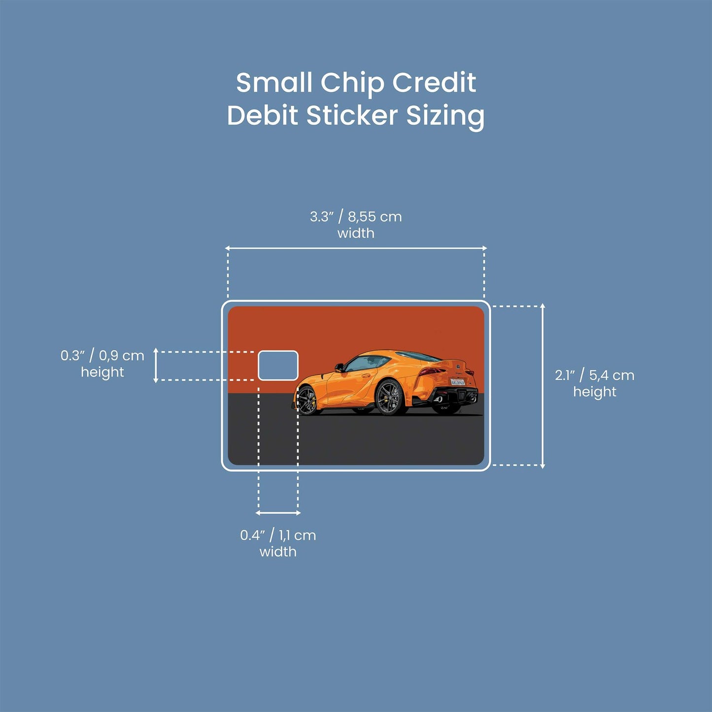 2019 Supra Design | Credit Card Sticker | Small Chip | Credit Card Skin