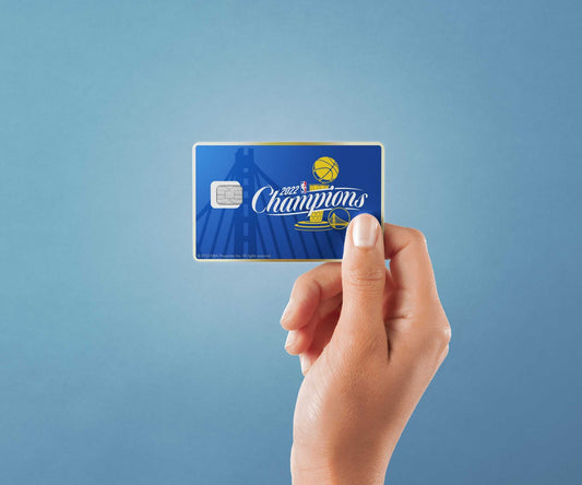 2022 NBA Champions Golden State Warriors Gold Ring Design | Credit Card Sticker | Small Chip | Credit Card Skin