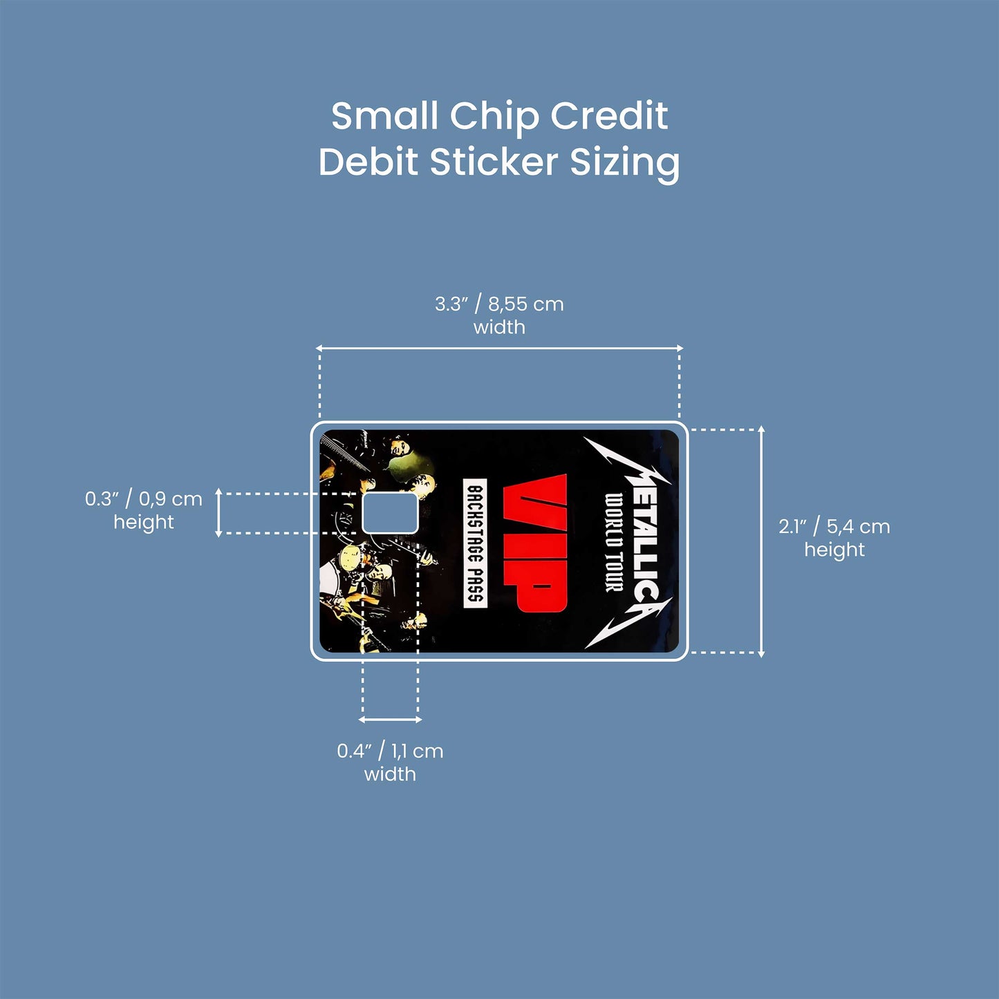 Metalica World Tour Ticket - Premium Vinyl Credit Card Skin Cover by Wonderwallsboutique