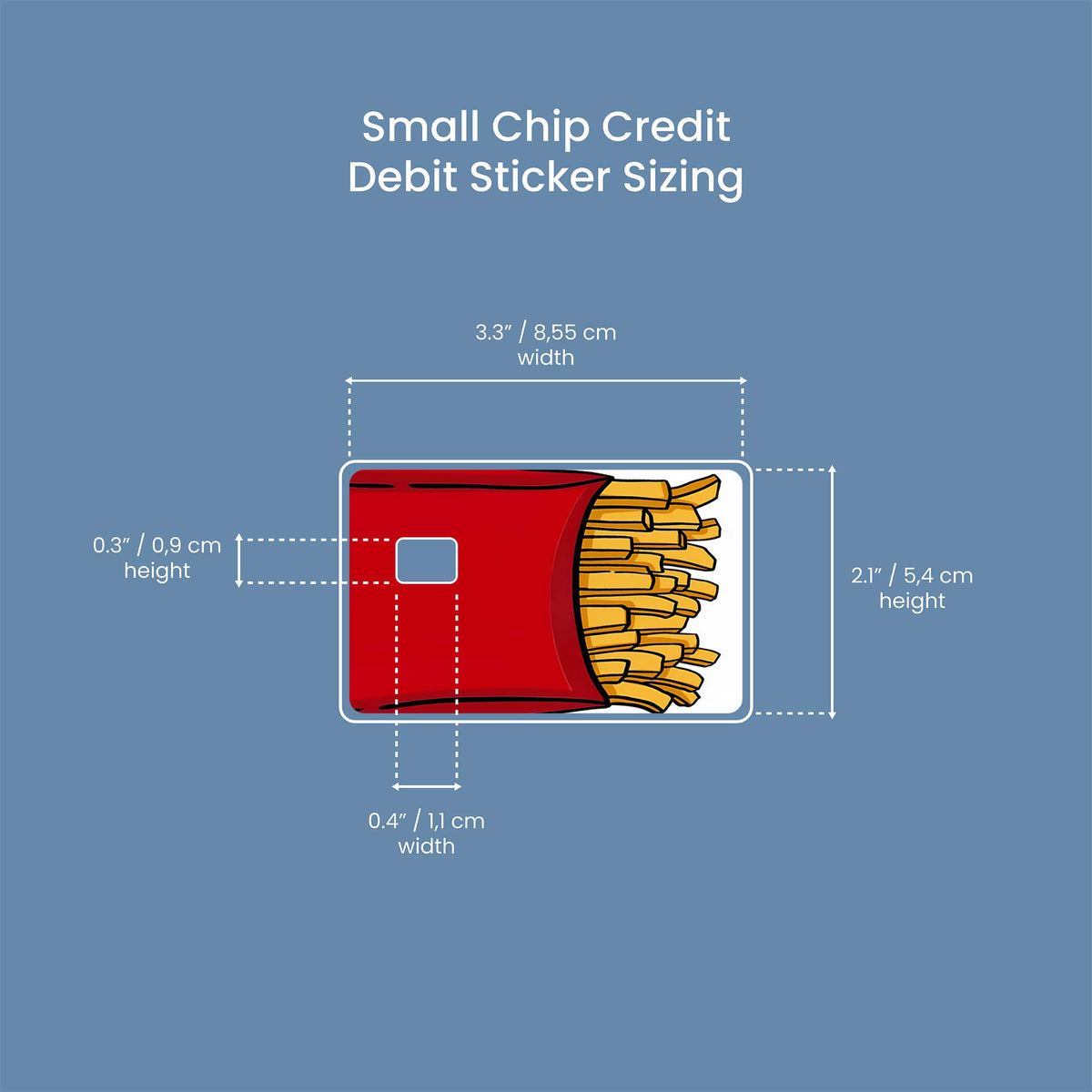 French Fries - Premium Vinyl Credit Card Skin Cover by Wonderwallsboutique