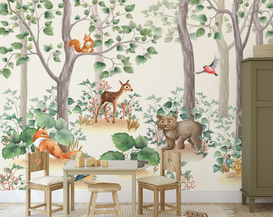 Green Forest Wall Mural