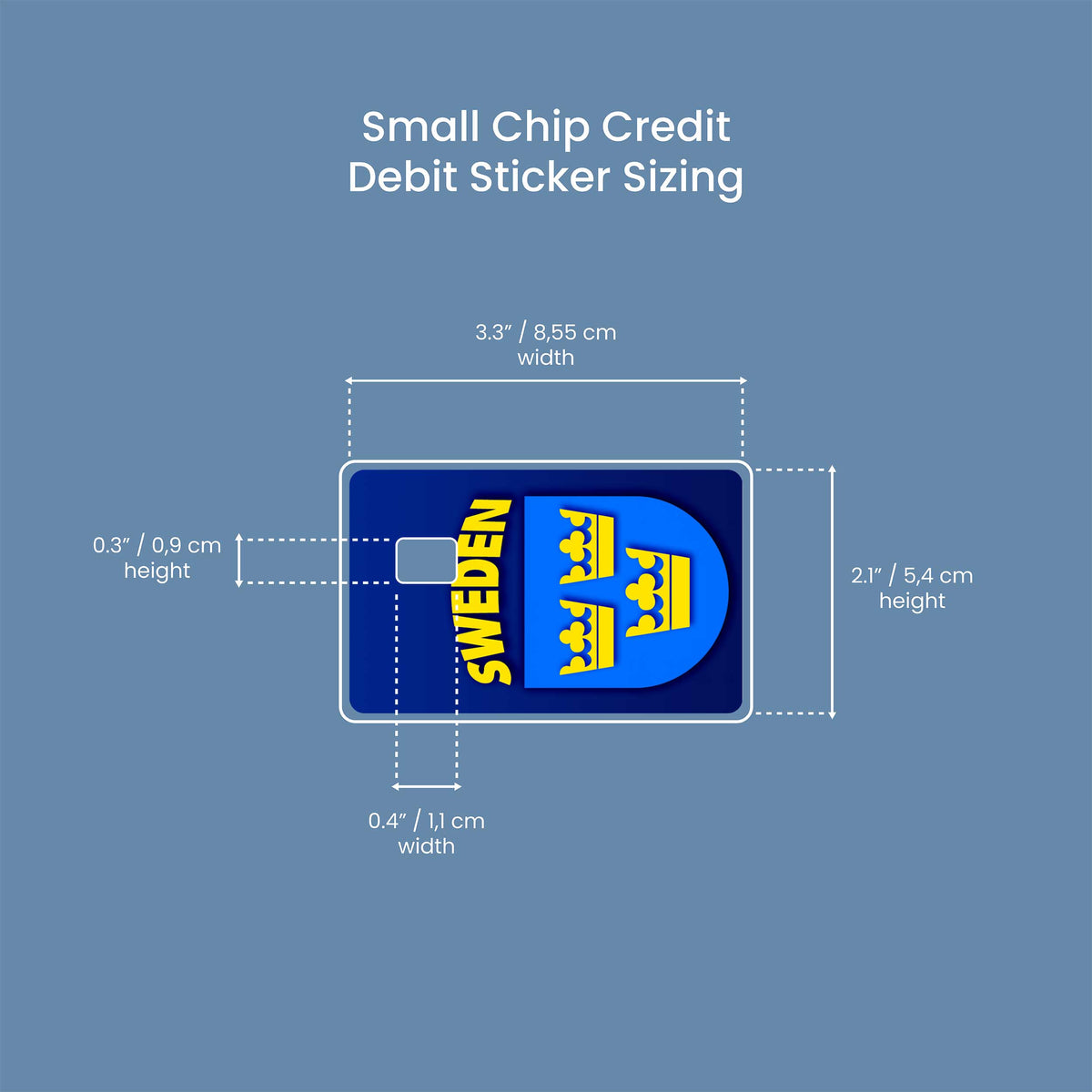 Sweden - Premium Vinyl Credit Card Skin Cover by Wonderwallsboutique