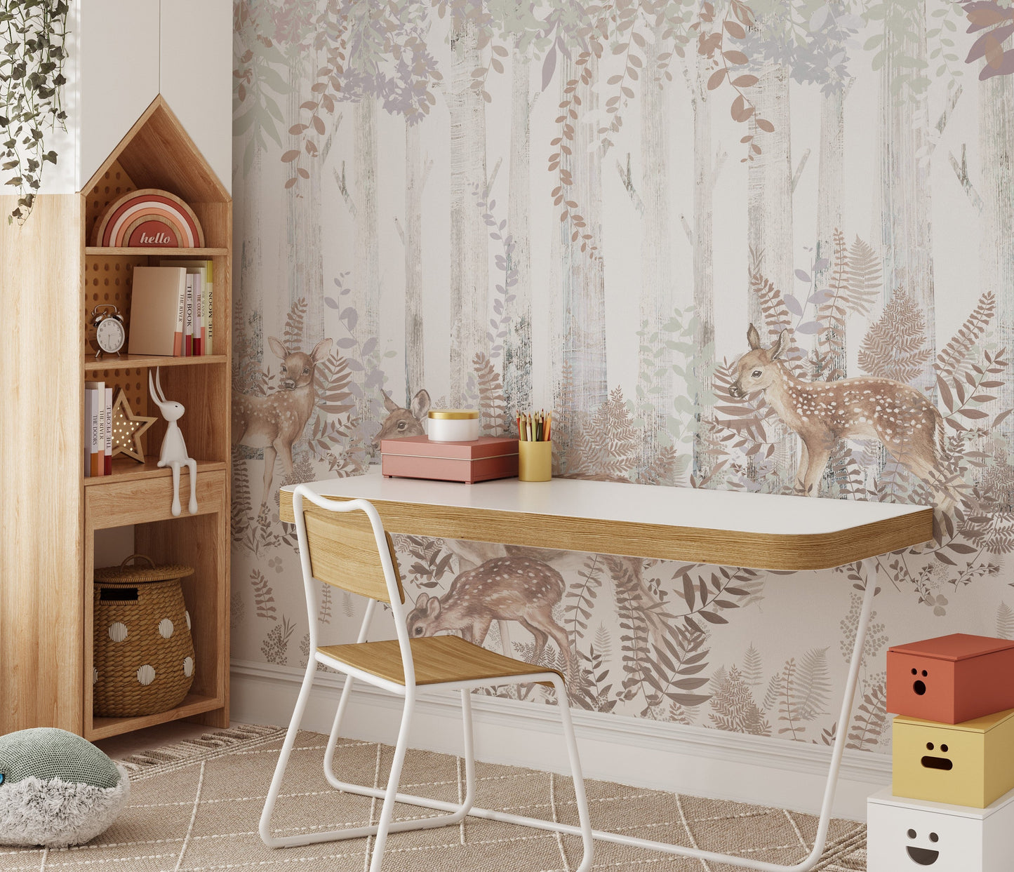 Misty Deer Wall Mural