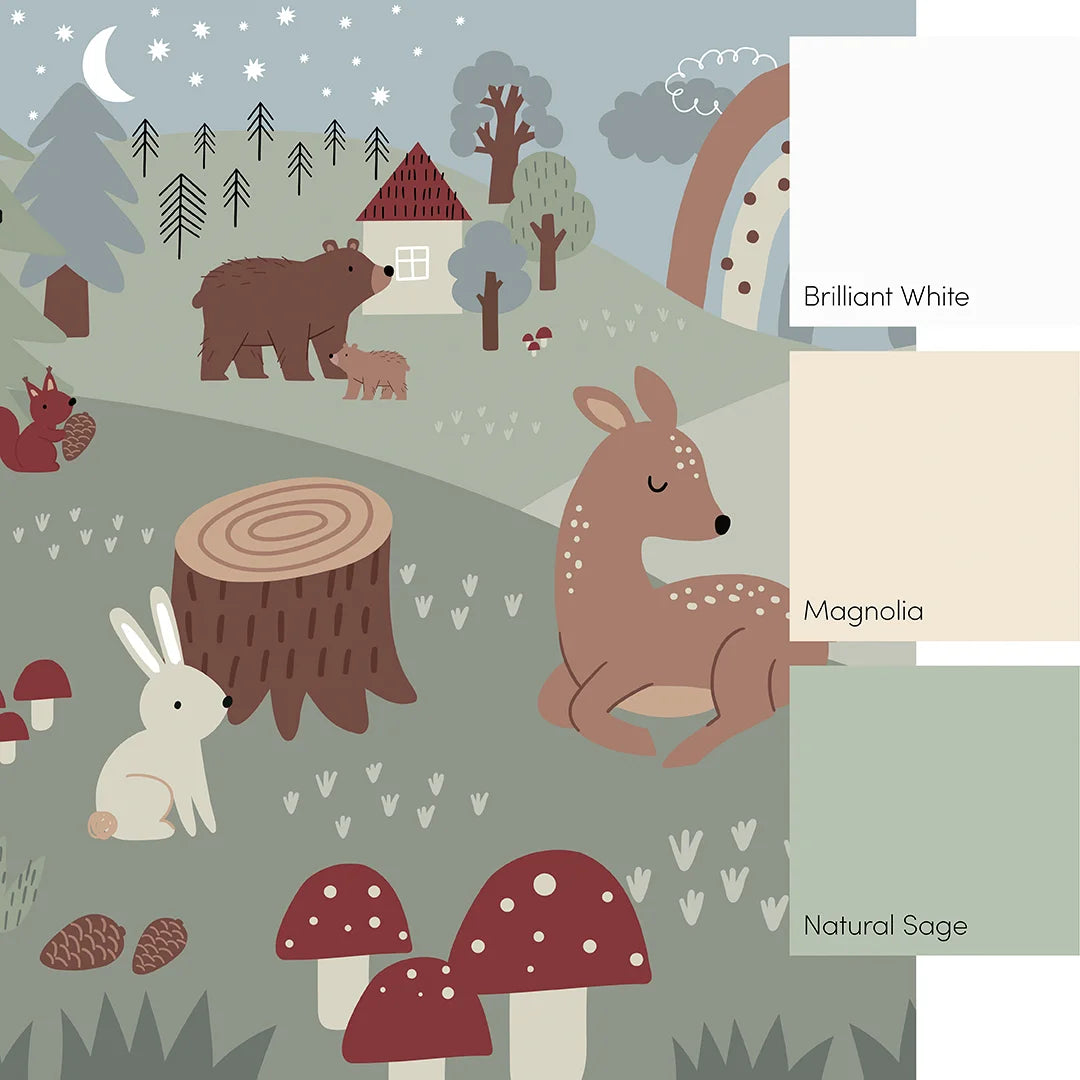 Multicolored Walk in the Woods Mural