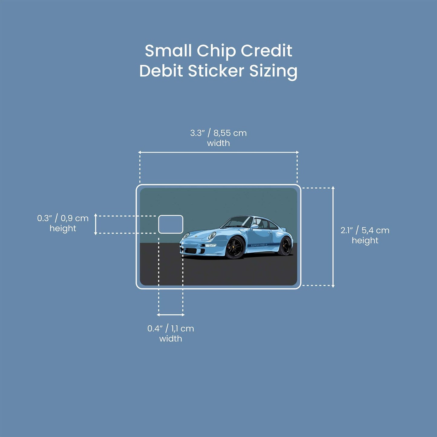 400R Design | Credit Card Sticker | Small Chip | Credit Card Skin