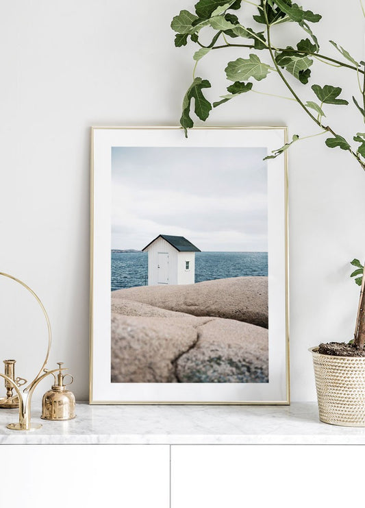 Watercolor archipelago poster for nursery and home wall decor.