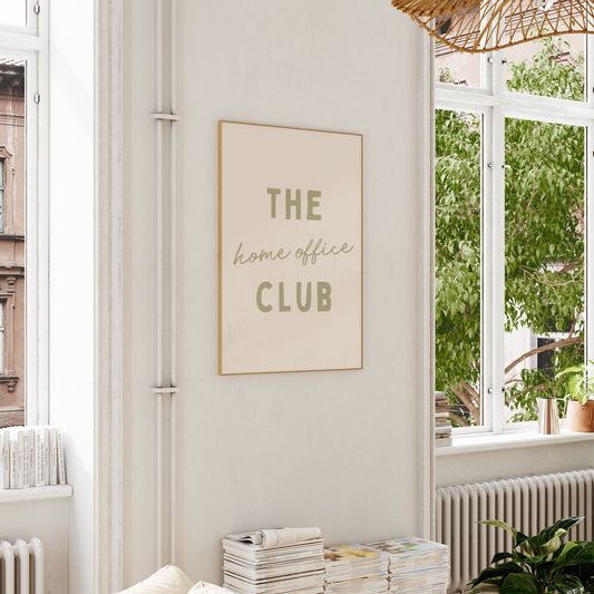 The Home Office Club | Sage and Cream | Art Print - High-Quality Premium Wall Art Decor Sticker