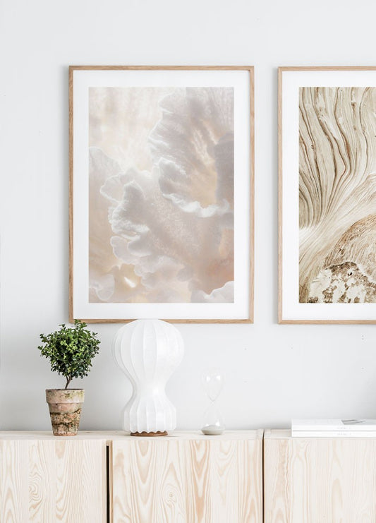 Watercolor corals poster for nursery and home wall decor.