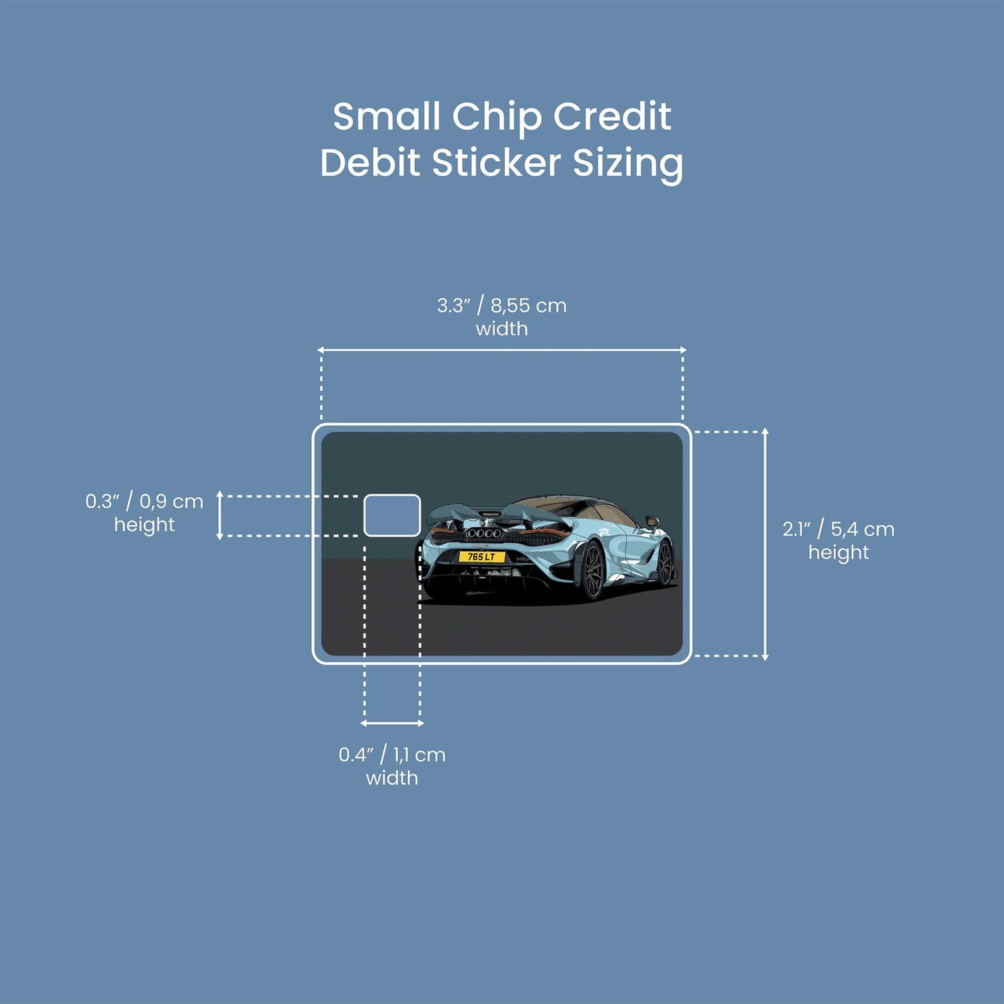 765LT Design | Credit Card Sticker | Small Chip | Credit Card Skin