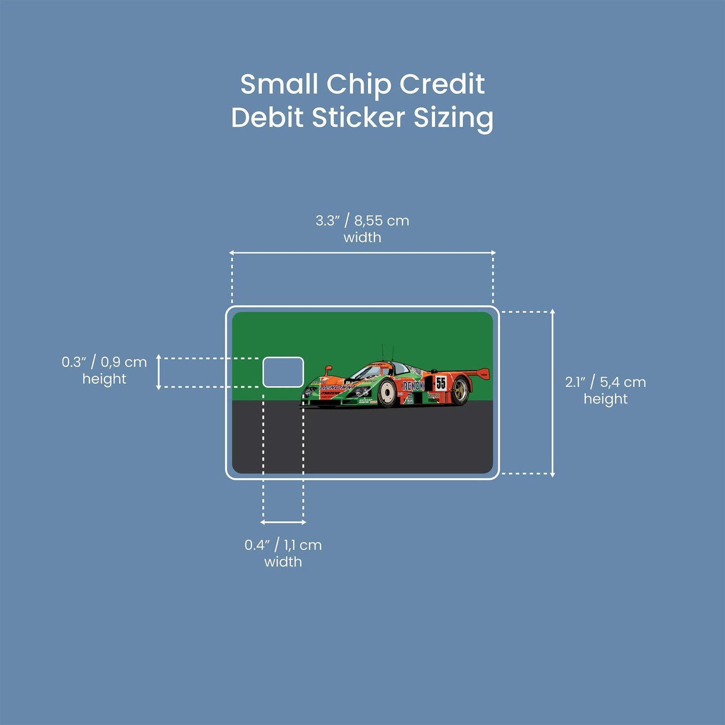 787B Design | Credit Card Sticker | Small Chip | Credit Card Skin