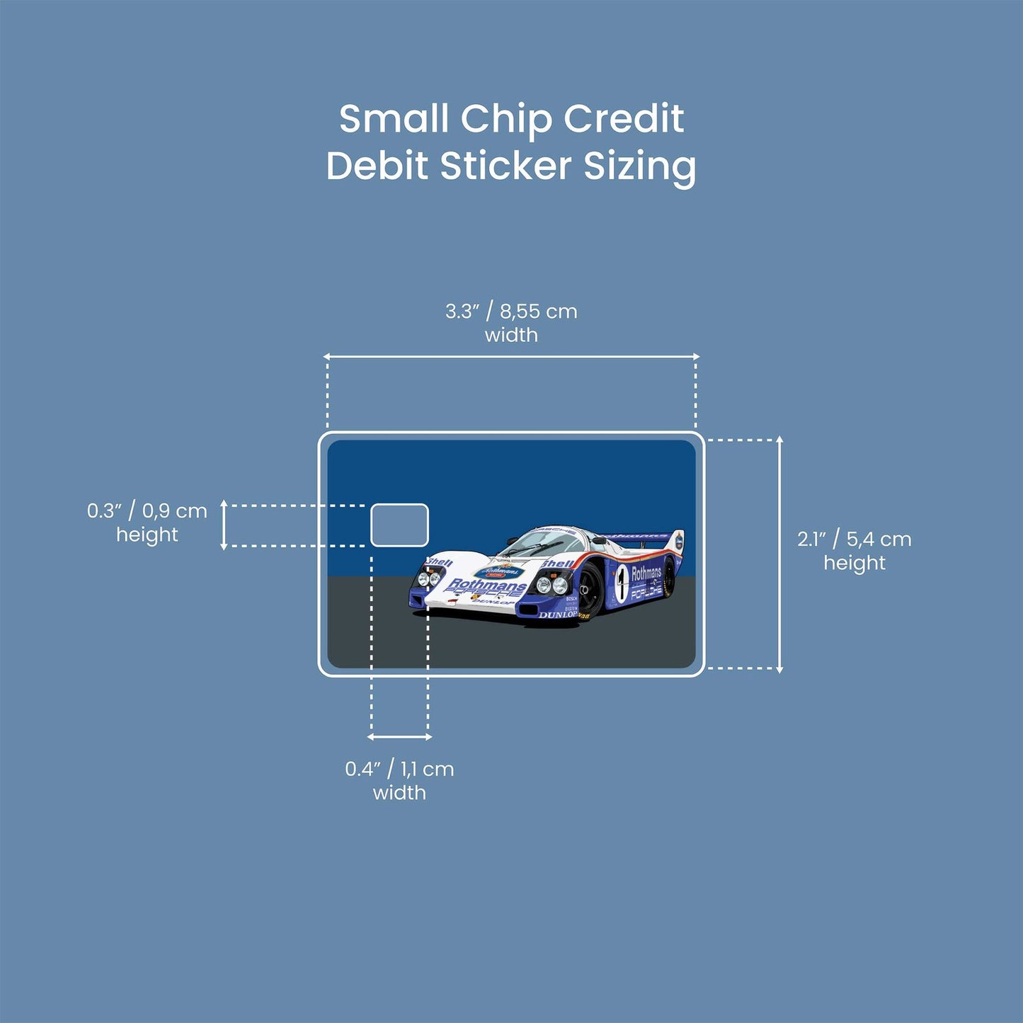 962C Design | Credit Card Sticker | Small Chip | Credit Card Skin