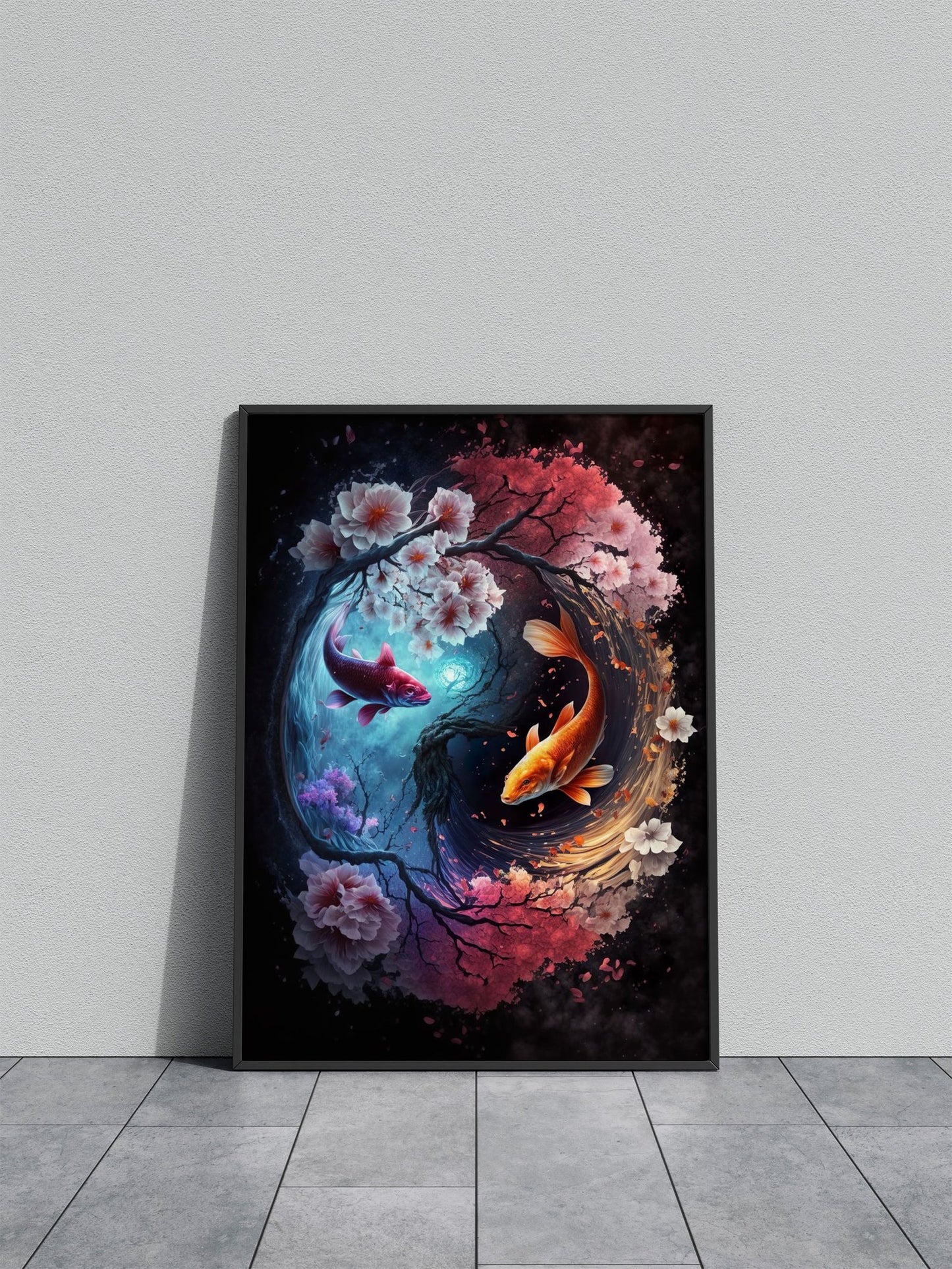 A Yin and Yang Journey Asian Style Poster | Wall Art for Home & Office | High-Quality Print