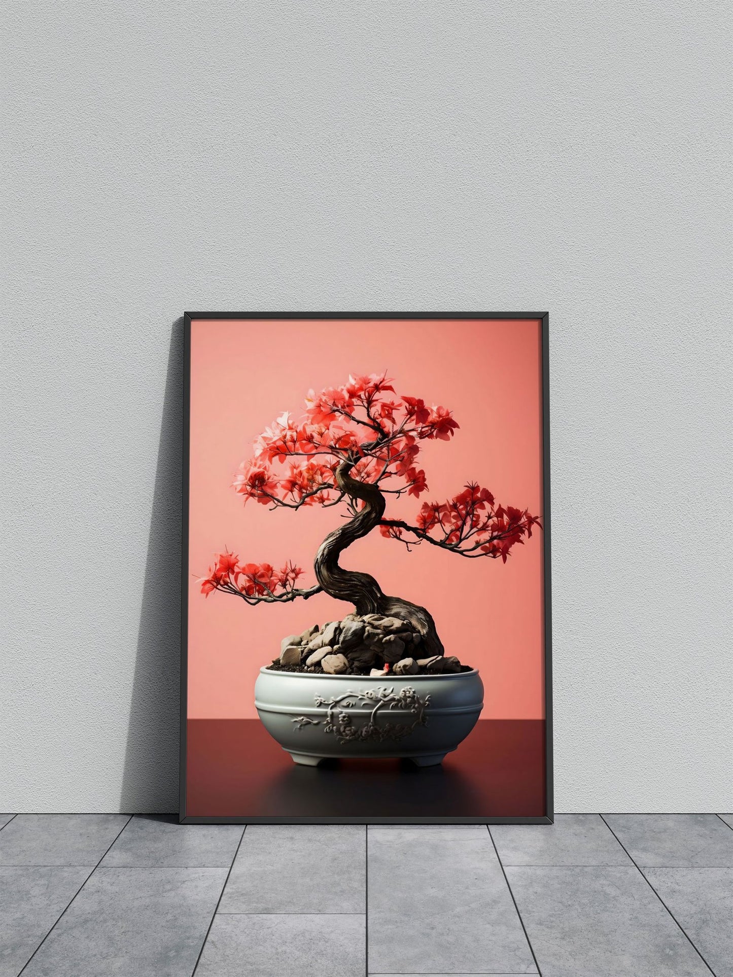 Abstract Bonsai Tree Art Asian Style Poster | Wall Art for Home & Office | High-Quality Print