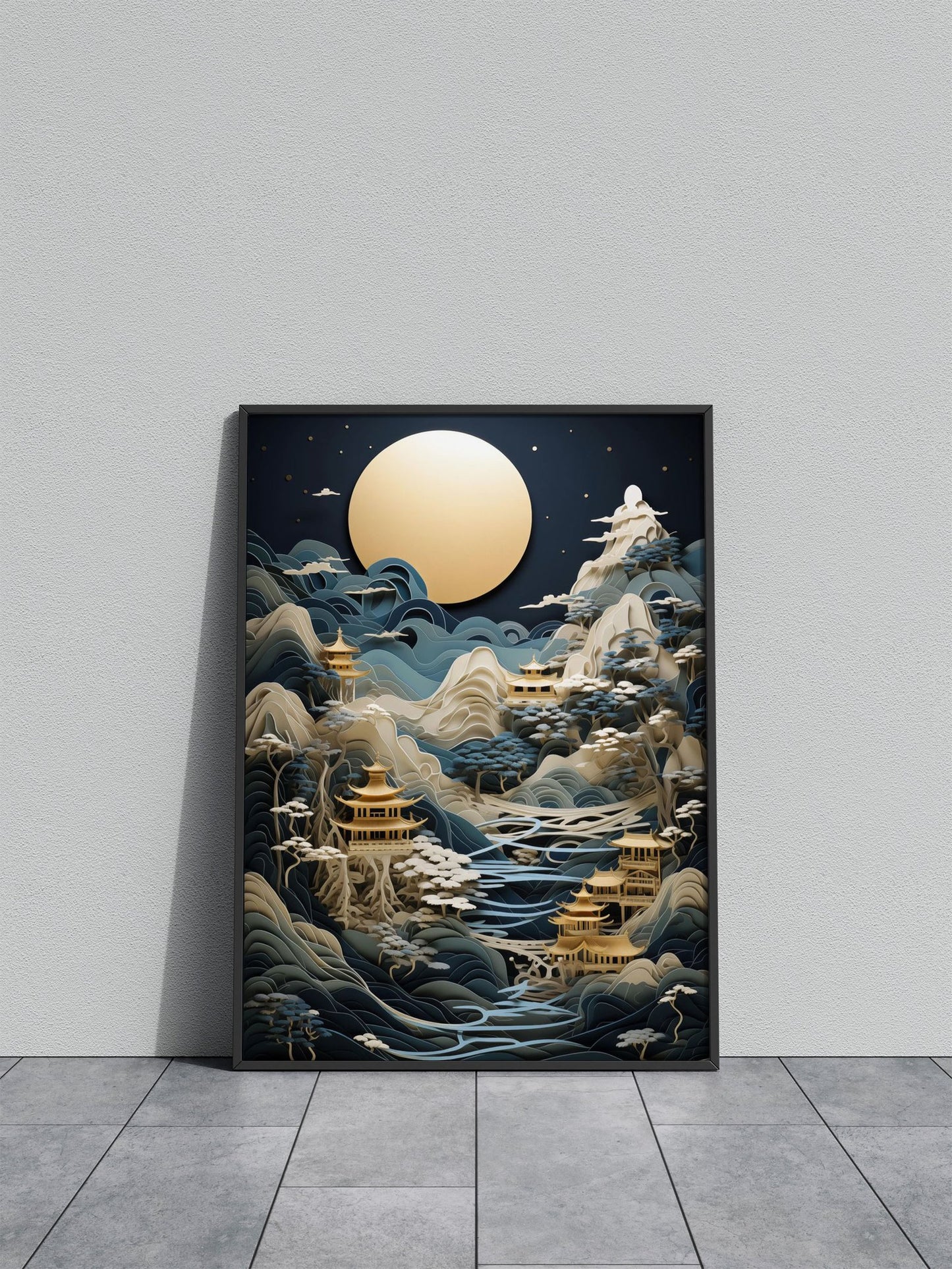 Abstract Bonsai Tree Asian Style Poster | Wall Art for Home & Office | High-Quality Print