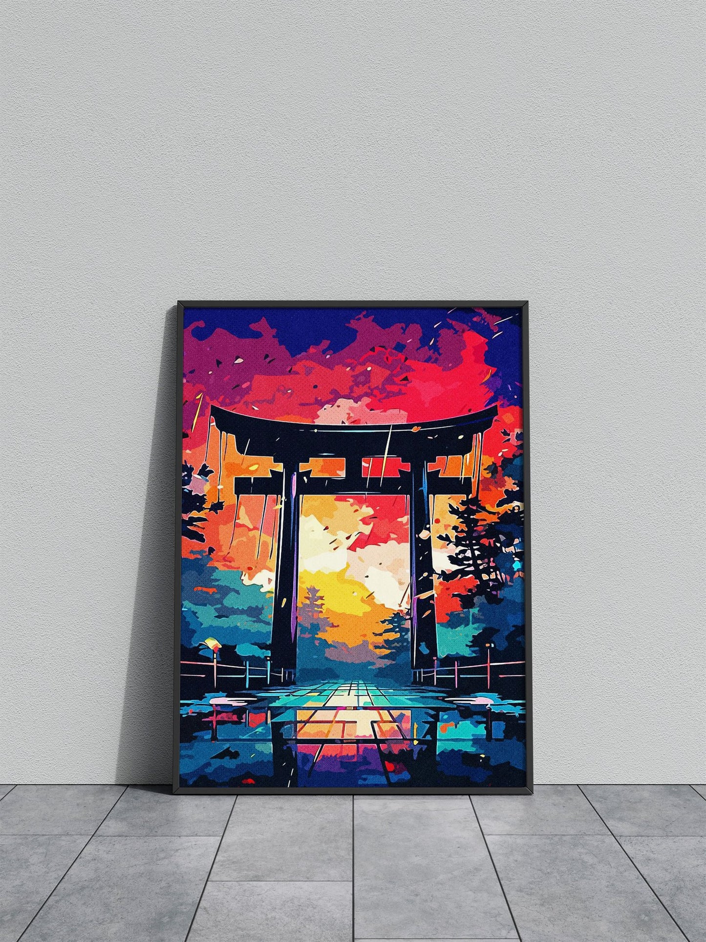 Abstract Gate Torii Asian Style Poster | Wall Art for Home & Office | High-Quality Print