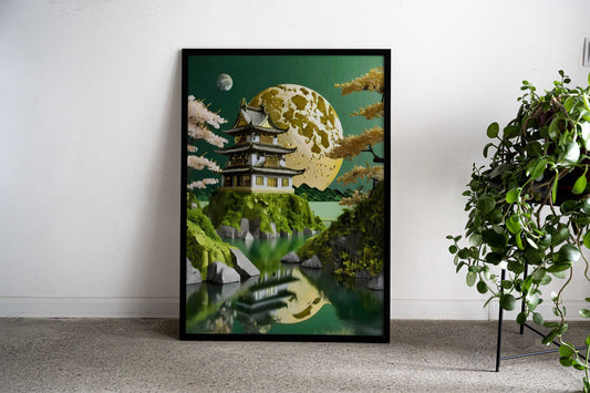 Abstract Japan Bonsai Tree Asian Style Poster | Wall Art for Home & Office | High-Quality Print
