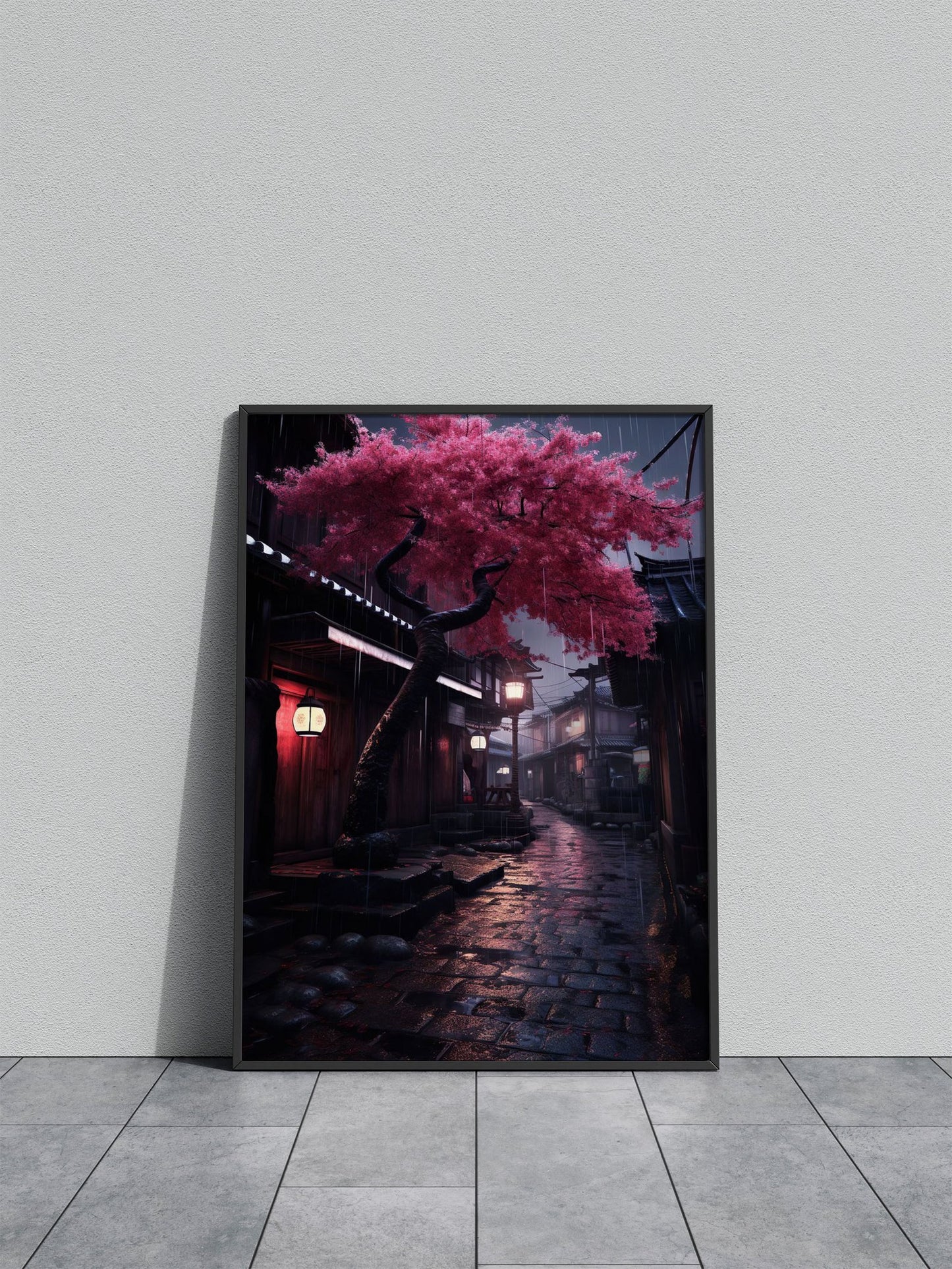 Abstract Japan Dark Alley Asian Style Poster | Wall Art for Home & Office | High-Quality Print