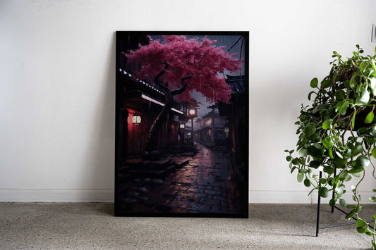 Abstract Japan Dark Alley Asian Style Poster | Wall Art for Home & Office | High-Quality Print