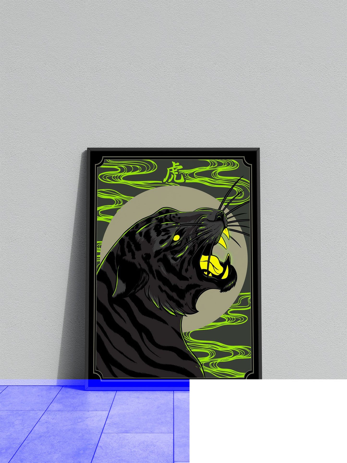 Acid Tiger Asian Style Poster | Wall Art for Home & Office | High-Quality Print