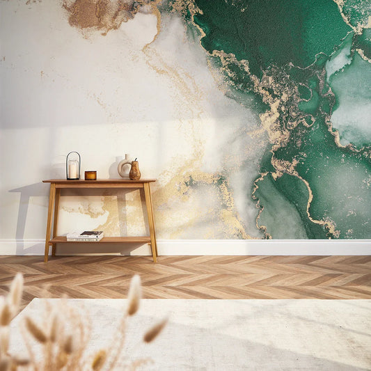 Emerald and Gold Amalfi Mural