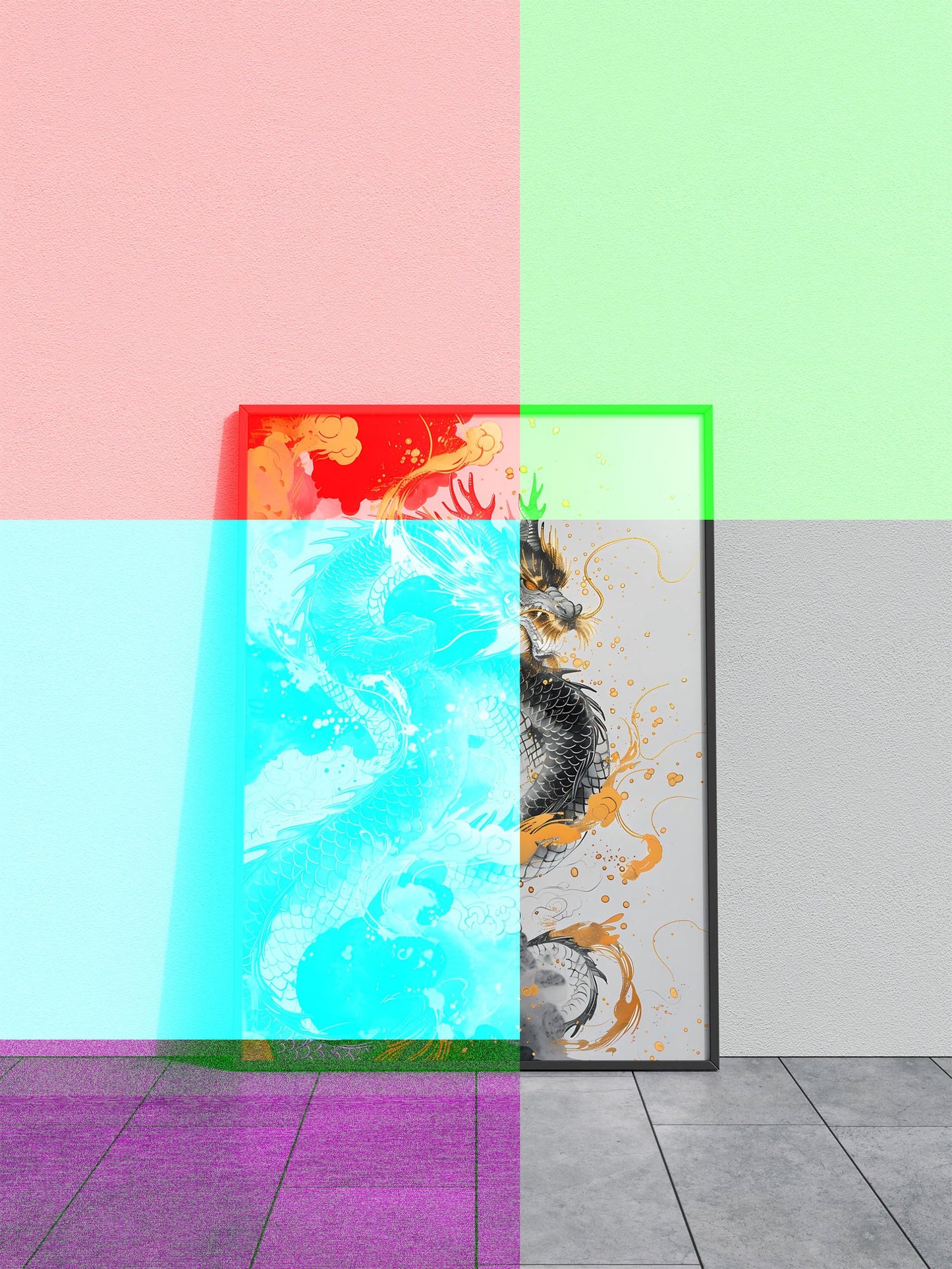 Ancient Chinese Dragon Asian Style Poster | Wall Art for Home & Office | High-Quality Print