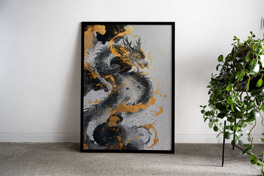 Ancient Chinese Dragon Asian Style Poster | Wall Art for Home & Office | High-Quality Print