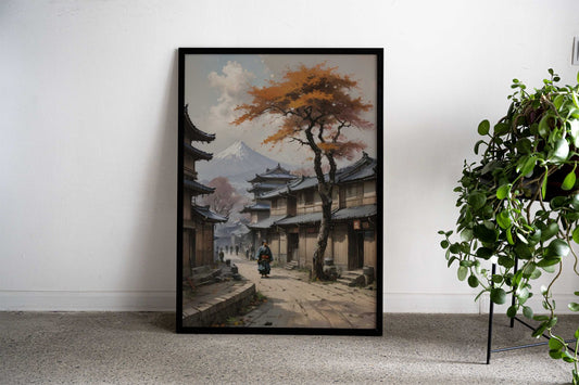 Ancient Japan District Asian Style Poster | Wall Art for Home & Office | High-Quality Print