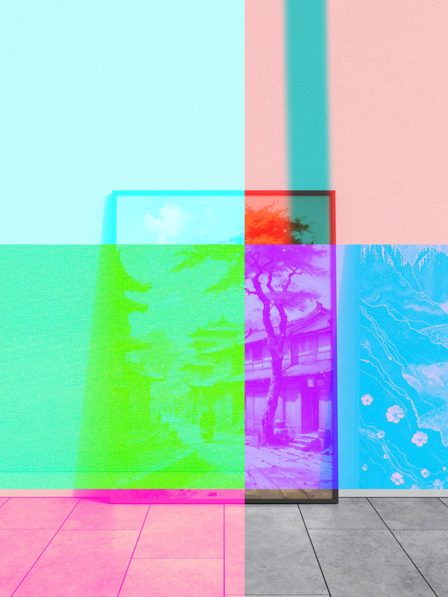 Ancient Japan District Asian Style Poster | Wall Art for Home & Office | High-Quality Print