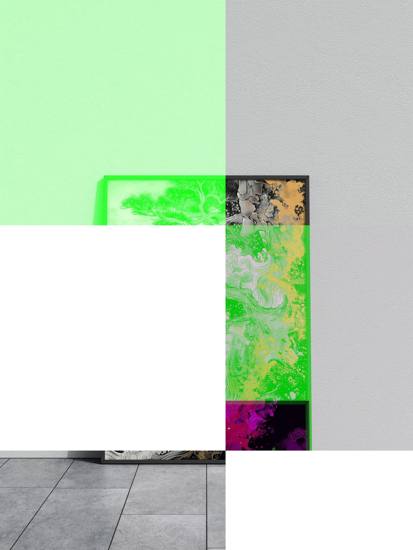 Angry Waves Asian Style Poster | Wall Art for Home & Office | High-Quality Print