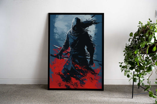 Anime Blue Japan Shinobi Asian Style Poster | Wall Art for Home & Office | High-Quality Print