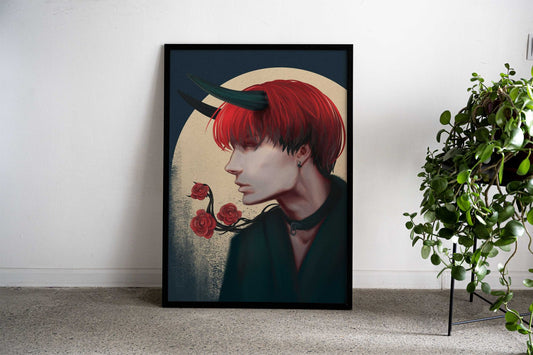 Anime Demon Asian Style Poster | Wall Art for Home & Office | High-Quality Print Premium Vinyl Skin Decal - Durable Prot