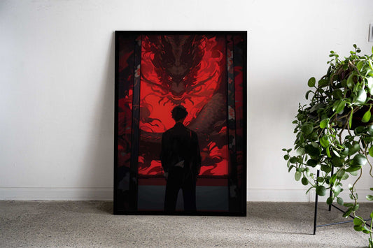Anime Dragon Asian Style Poster | Wall Art for Home & Office | High-Quality Print Premium Vinyl Skin Decal - Durable Pro