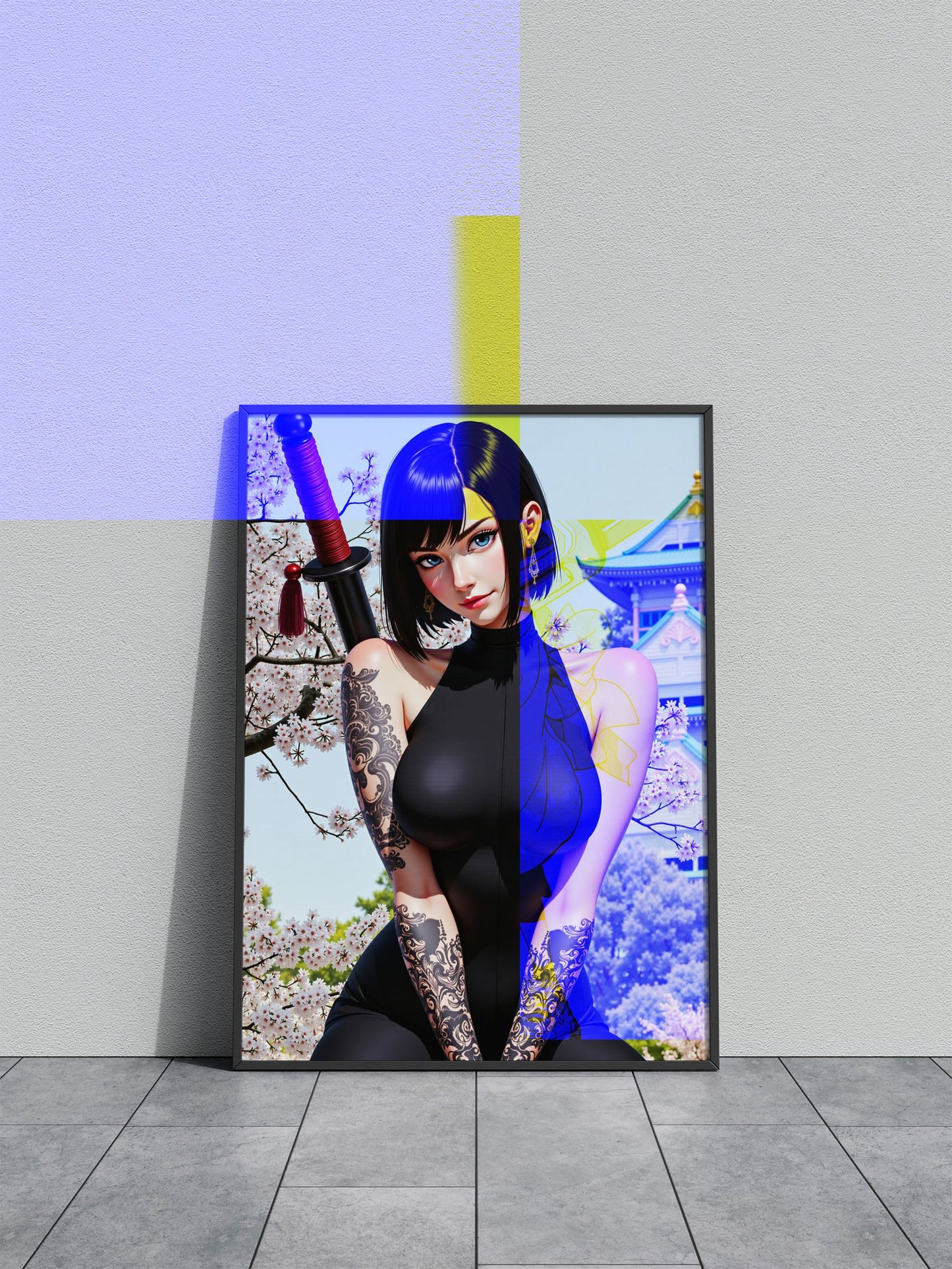 Anime Girl with Sword Asian Style Poster | Wall Art for Home & Office | High-Quality Print