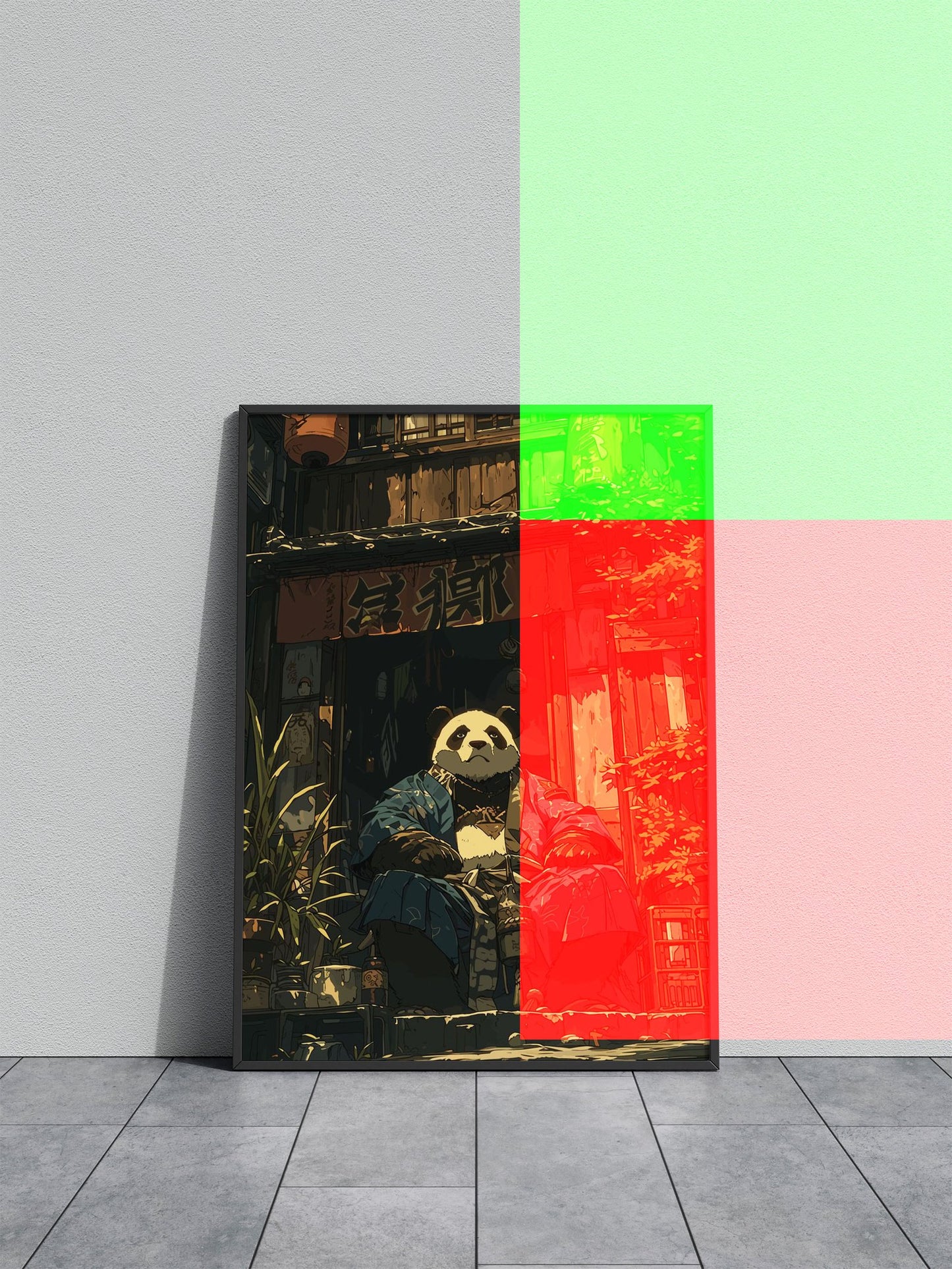 Anime Japanese Panda Bear Asian Style Poster | Wall Art for Home & Office | High-Quality Print