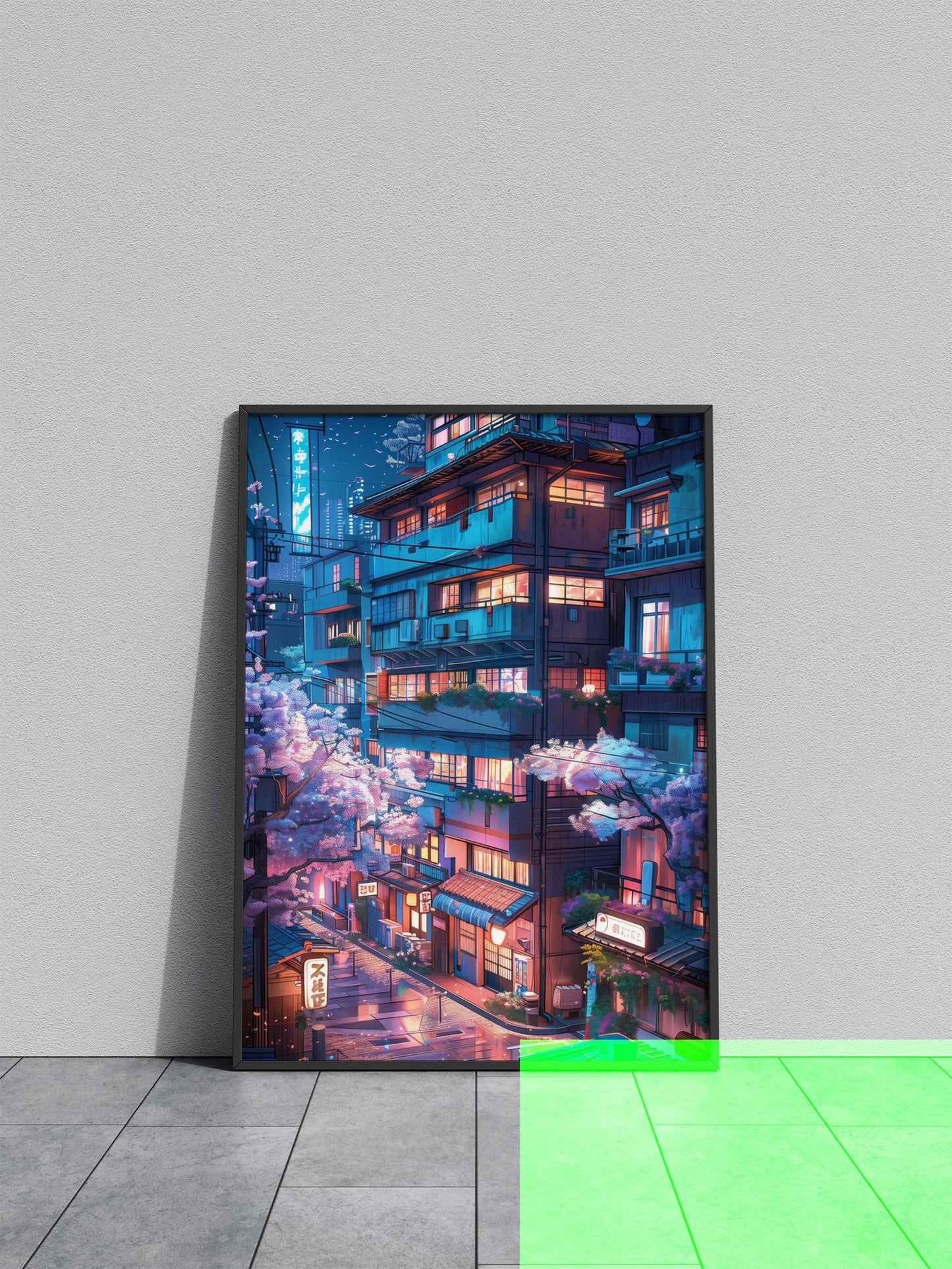 Anime Night Street Asian Style Poster | Wall Art for Home & Office | High-Quality Print