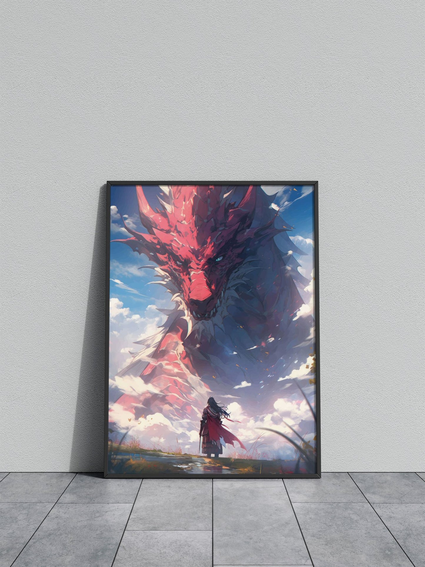 Anime Samurai Dragon Asian Style Poster | Wall Art for Home & Office | High-Quality Print