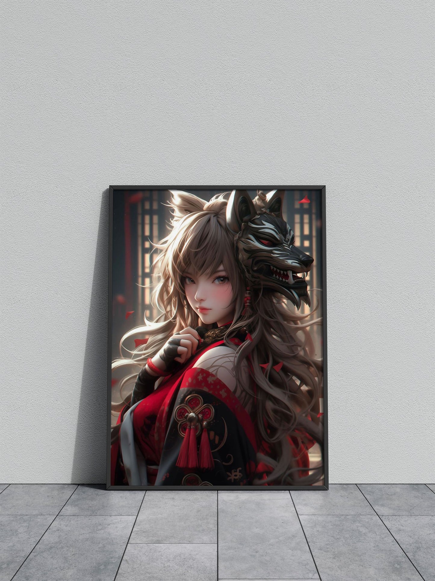 Anime Samurai Girl Asian Style Poster | Wall Art for Home & Office | High-Quality Print