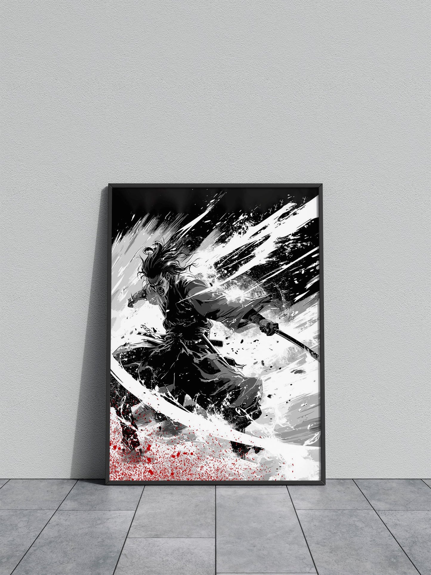 Anime Samurai Ink Asian Style Poster | Wall Art for Home & Office | High-Quality Print