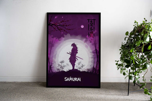 Anime Samurai Asian Style Poster | Wall Art for Home & Office | High-Quality Print Premium Vinyl Skin Decal - Durable Pr