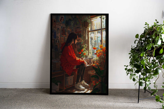 Anime girl aesthetic Asian Style Poster | Wall Art for Home & Office | High-Quality Print Premium Vinyl Skin Decal - Dur