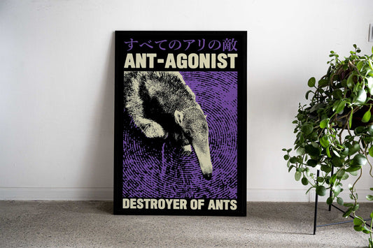 Antagonist Anteater Asian Style Poster | Wall Art for Home & Office | High-Quality Print - High-quality vinyl skin